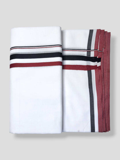 Pure White Cotton Men's Double Dhoti