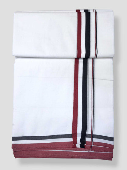 Pure White Cotton Men's Double Dhoti