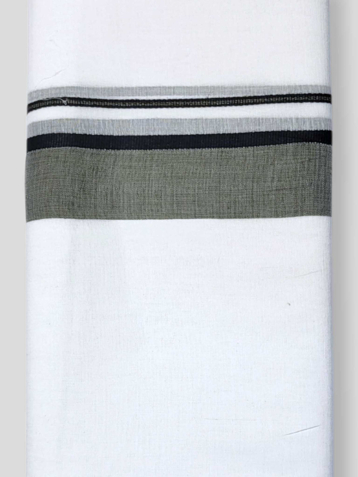 Pure White Cotton Men's Double Dhoti