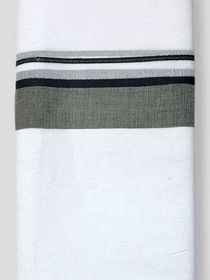 Pure White Cotton Men's Double Dhoti