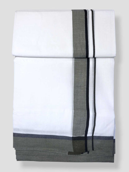 Pure White Cotton Men's Double Dhoti