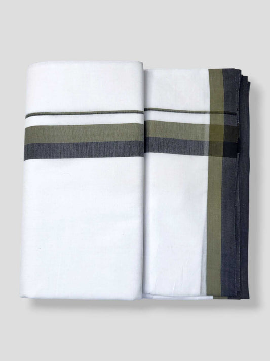 Pure White Cotton Men's Double Dhoti