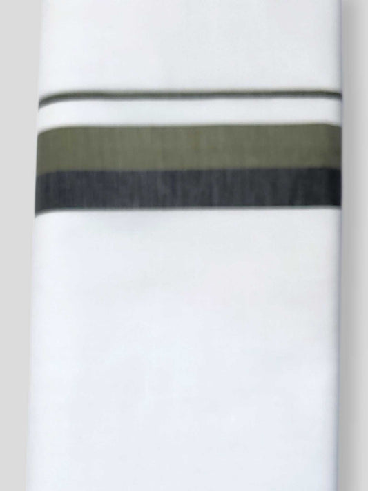 Pure White Cotton Men's Double Dhoti