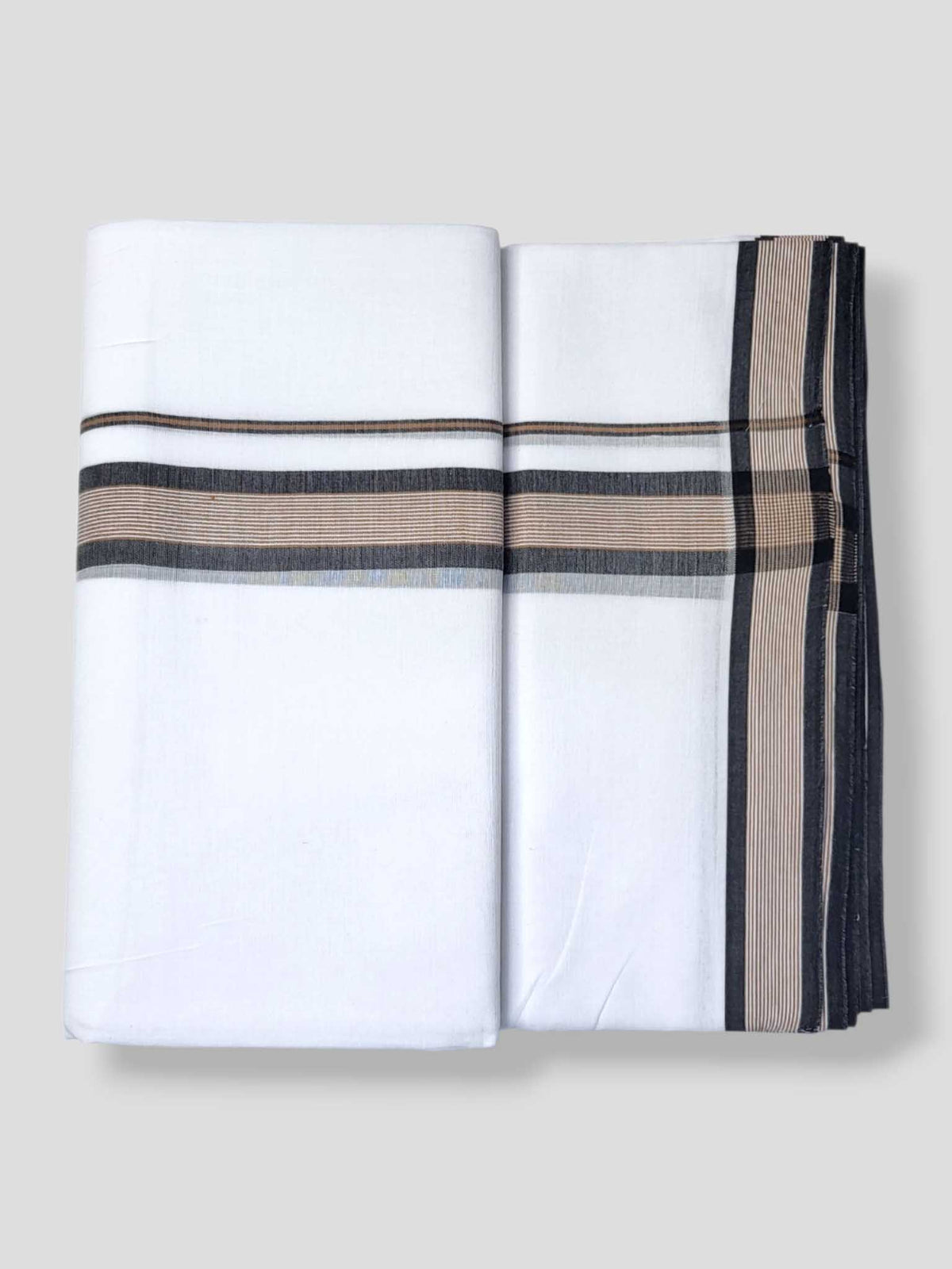 Pure White Cotton Men's Double Dhoti
