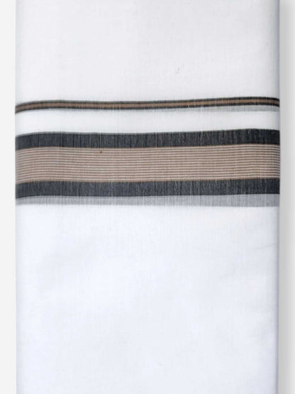Pure White Cotton Men's Double Dhoti