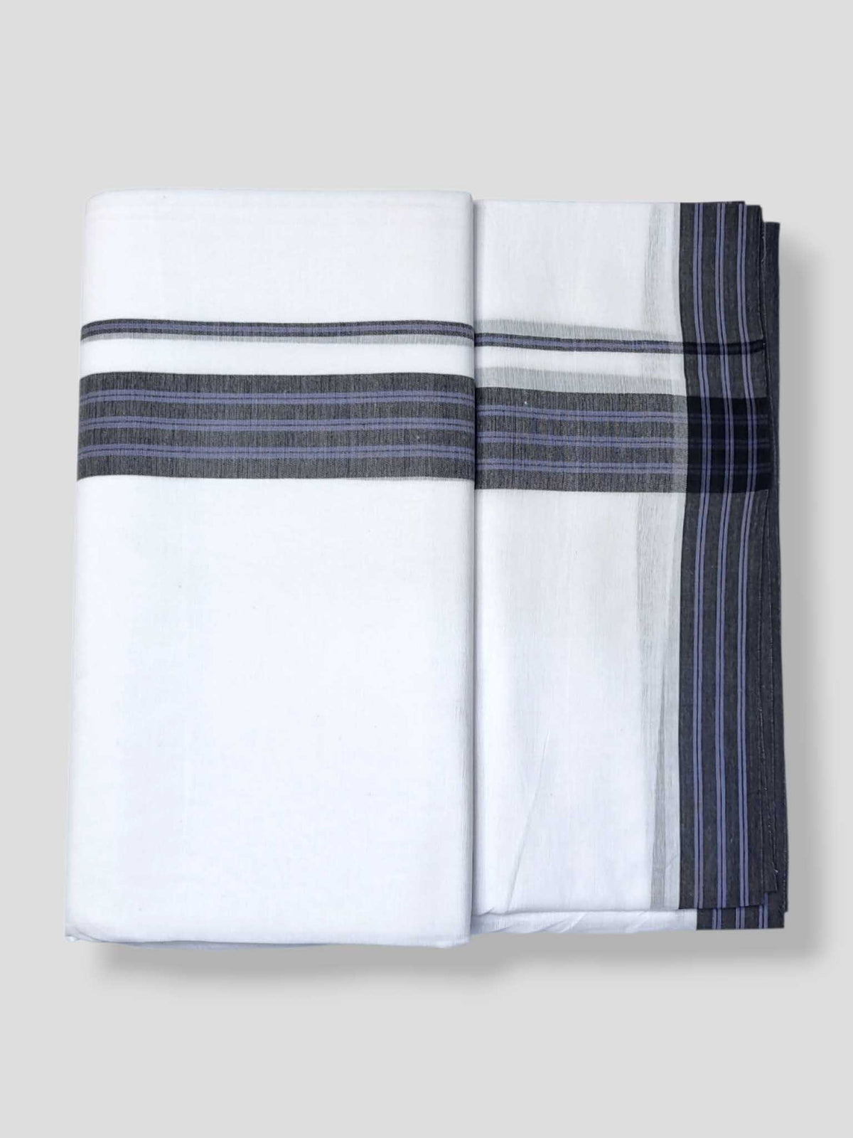 Pure White Cotton Men's Double Dhoti