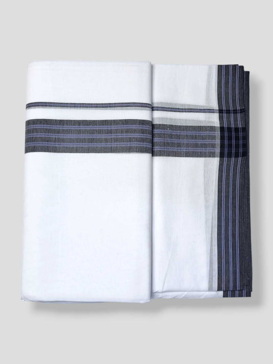 Pure White Cotton Men's Double Dhoti