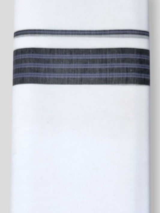Pure White Cotton Men's Double Dhoti