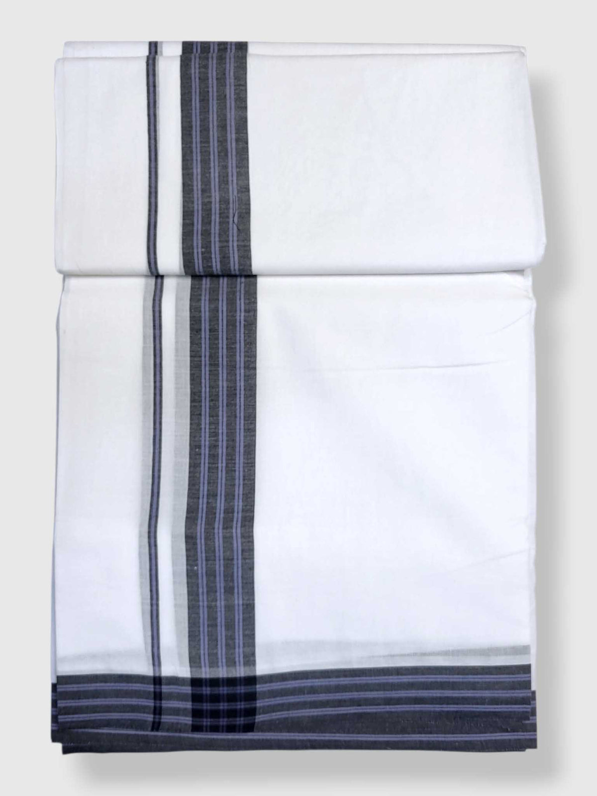 Pure White Cotton Men's Double Dhoti