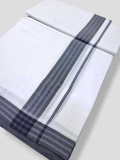 Pure White Cotton Men's Double Dhoti