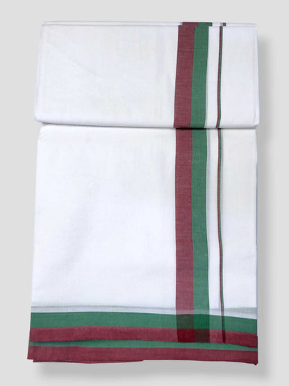 Pure White Cotton Men's Double Dhoti