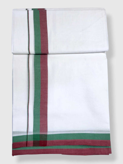 Pure White Cotton Men's Double Dhoti