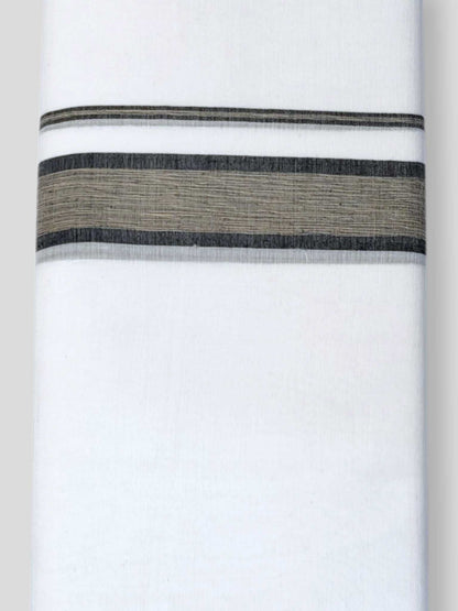 Pure White Cotton Men's Double Dhoti