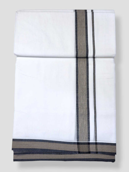 Pure White Cotton Men's Double Dhoti