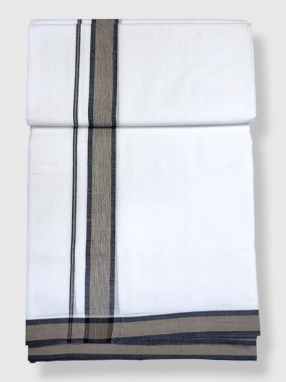Pure White Cotton Men's Double Dhoti