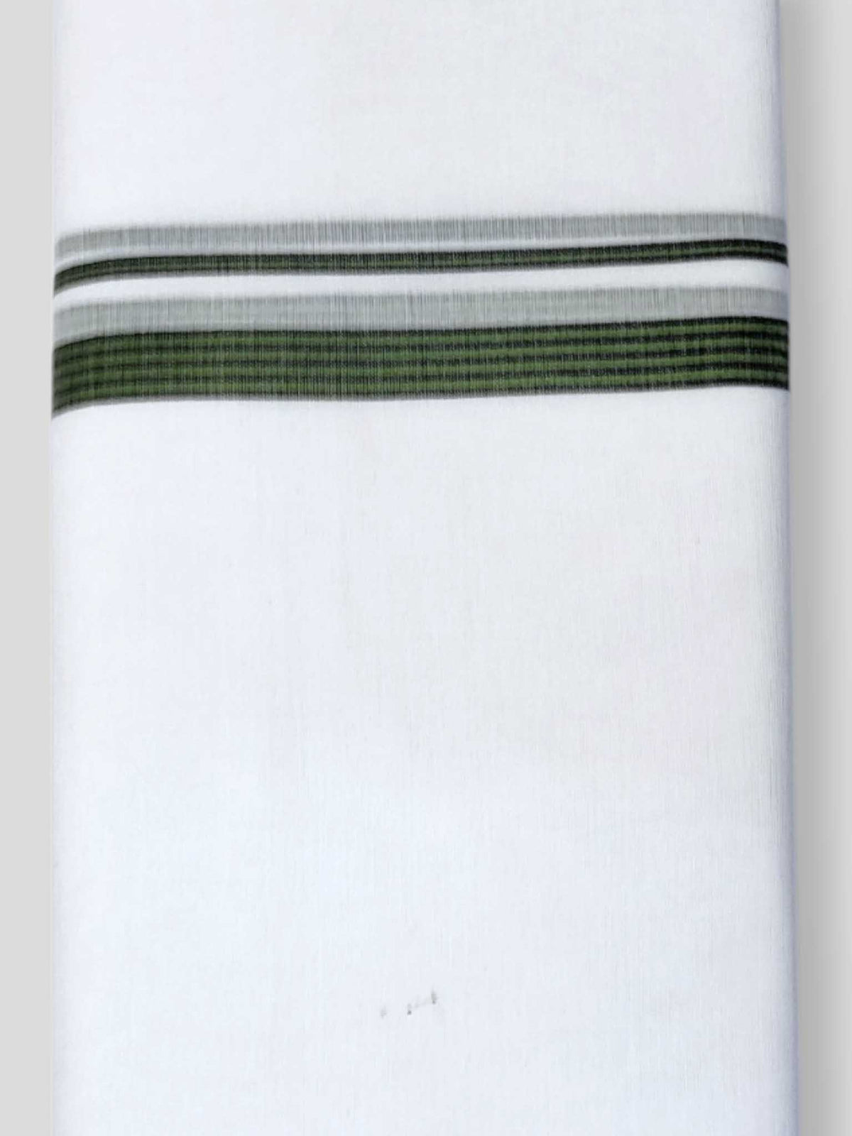 Pure White Cotton Men's Double Dhoti