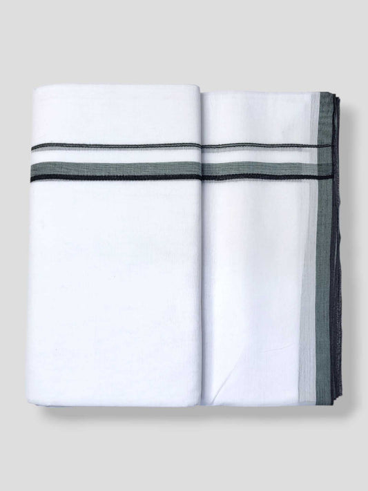 Pure White Cotton Men's Double Dhoti