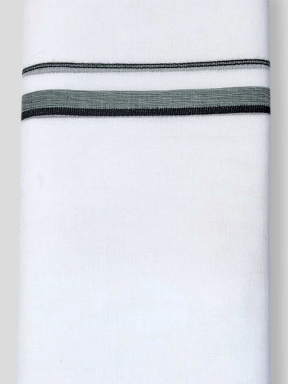 Pure White Cotton Men's Double Dhoti