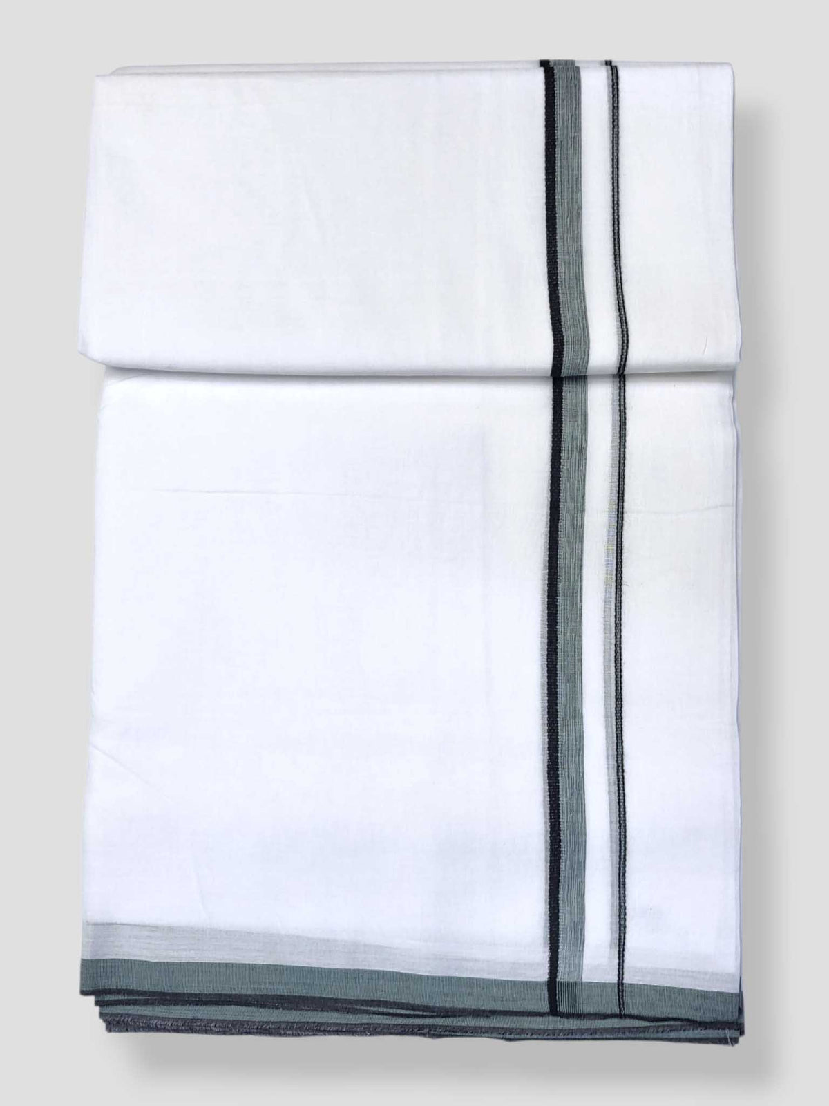 Pure White Cotton Men's Double Dhoti