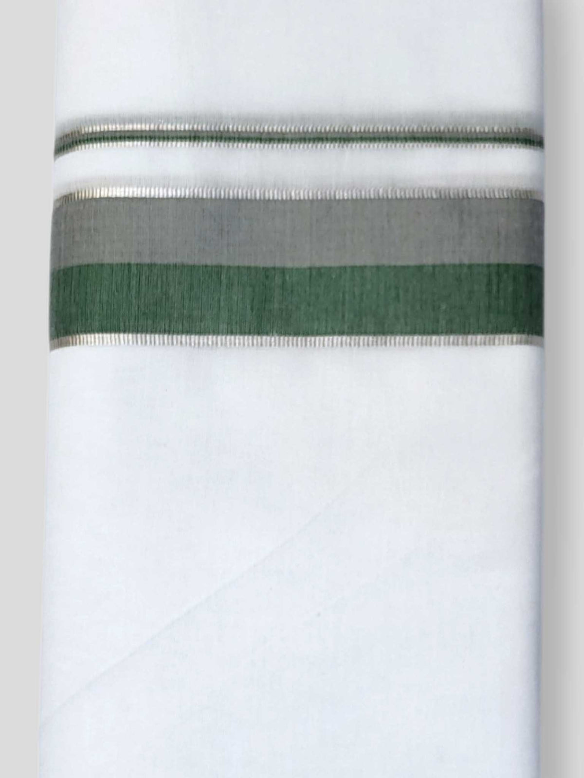 Pure White Cotton Men's Double Dhoti
