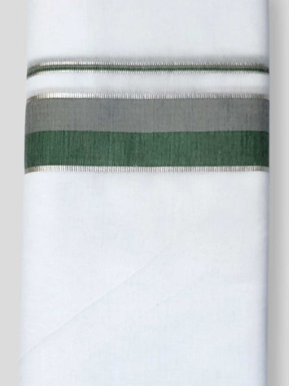 Pure White Cotton Men's Double Dhoti