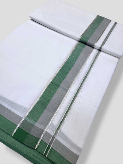 Pure White Cotton Men's Double Dhoti