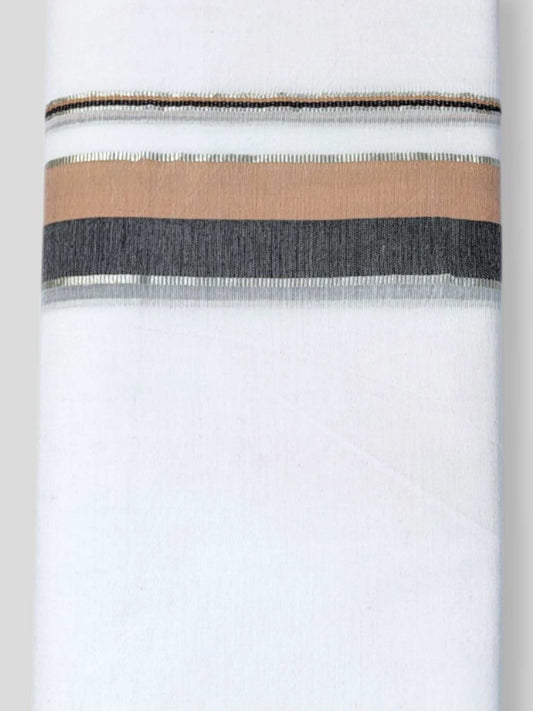 Pure White Cotton Men's Double Dhoti
