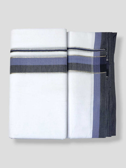 Pure White Cotton Men's Double Dhoti