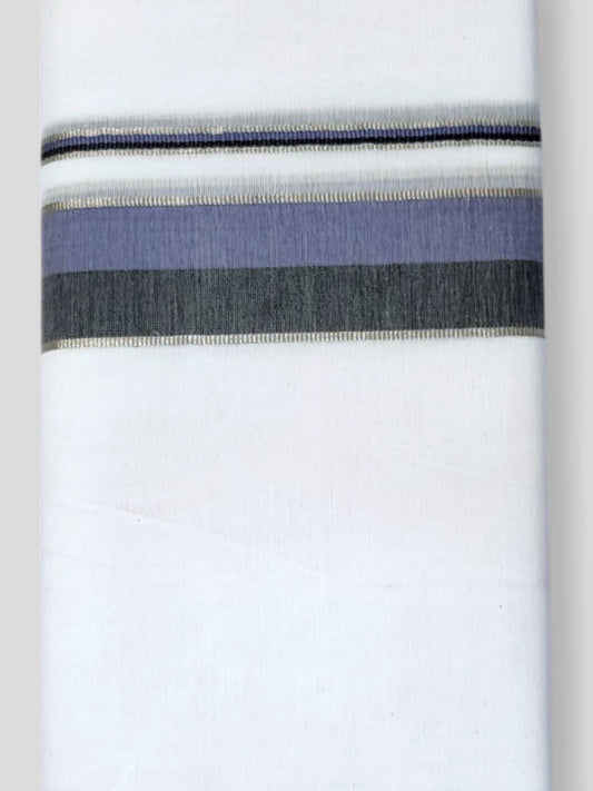 Pure White Cotton Men's Double Dhoti