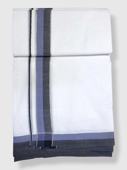 Pure White Cotton Men's Double Dhoti