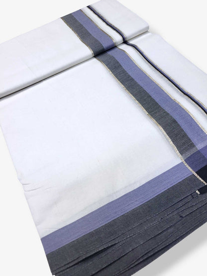 Pure White Cotton Men's Double Dhoti