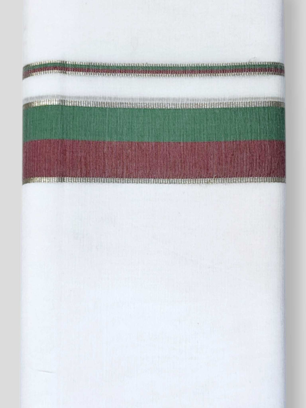 Pure White Cotton Men's Double Dhoti