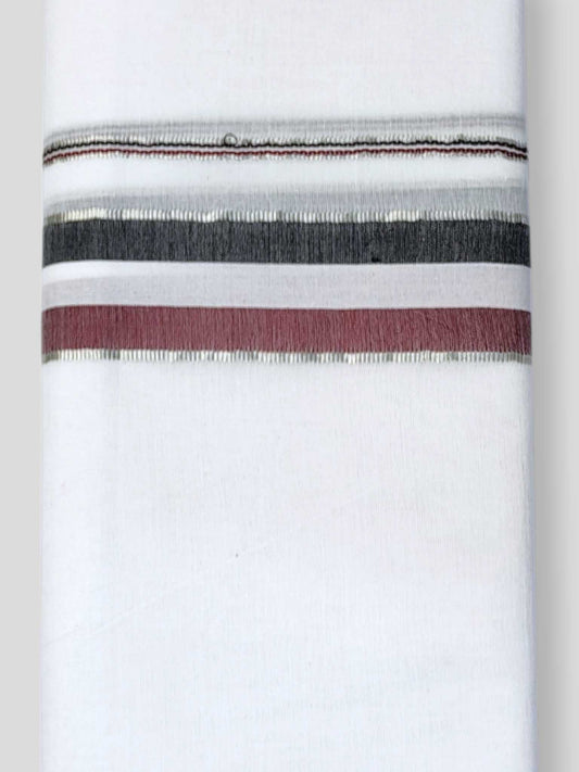 Pure White Cotton Men's Double Dhoti