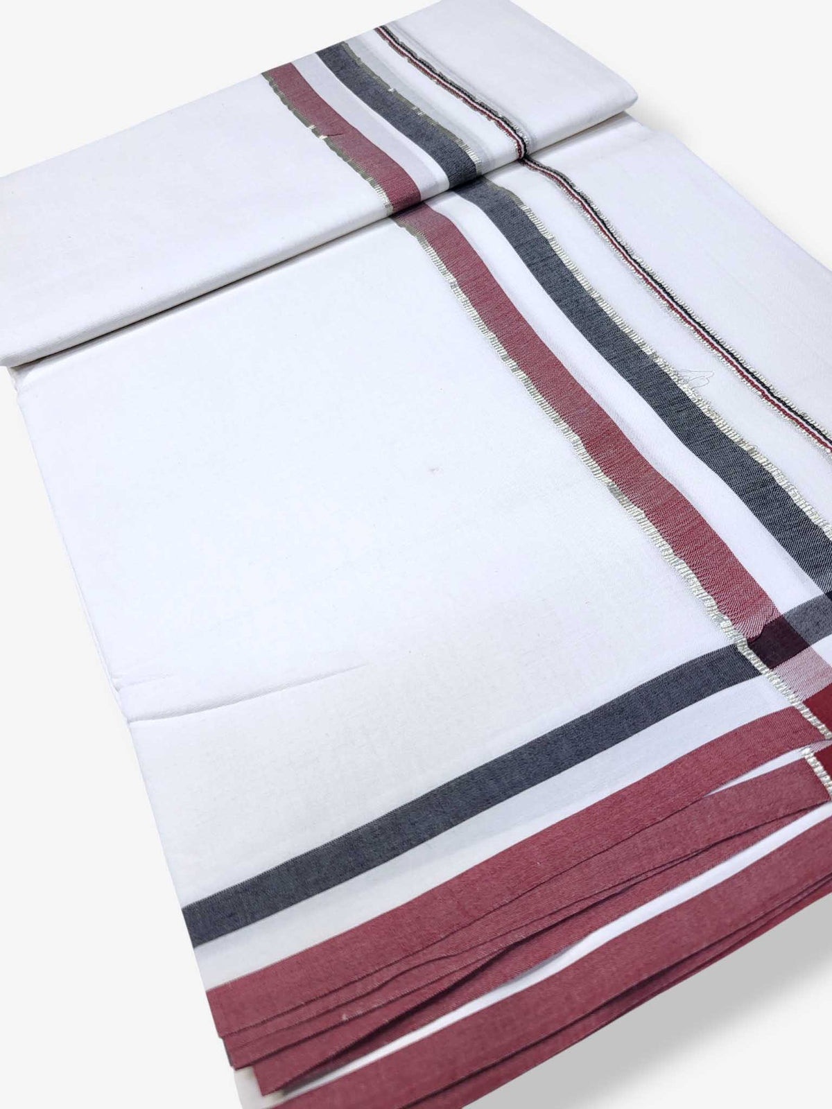 Pure White Cotton Men's Double Dhoti