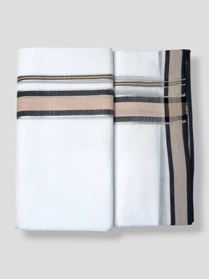 Pure White Cotton Men's Double Dhoti