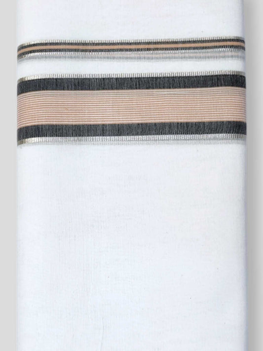 Pure White Cotton Men's Double Dhoti