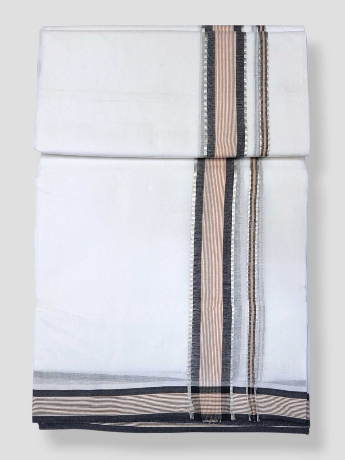 Pure White Cotton Men's Double Dhoti