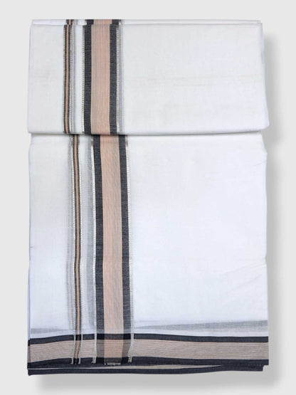 Pure White Cotton Men's Double Dhoti