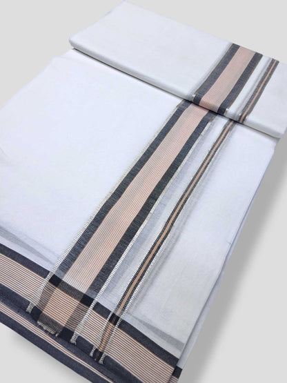 Pure White Cotton Men's Double Dhoti