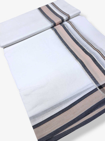 Pure White Cotton Men's Double Dhoti