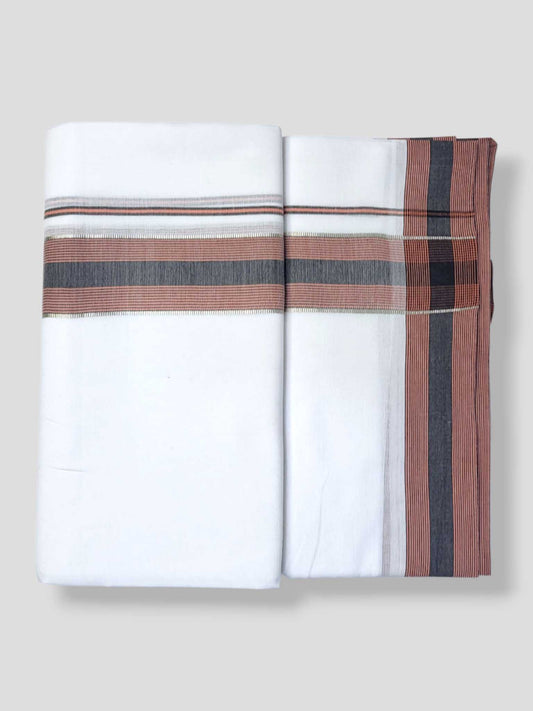Pure White Cotton Men's Double Dhoti