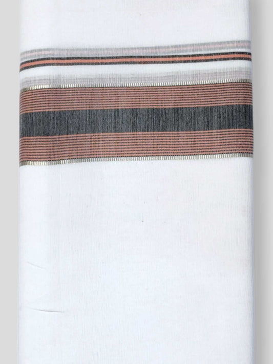 Pure White Cotton Men's Double Dhoti