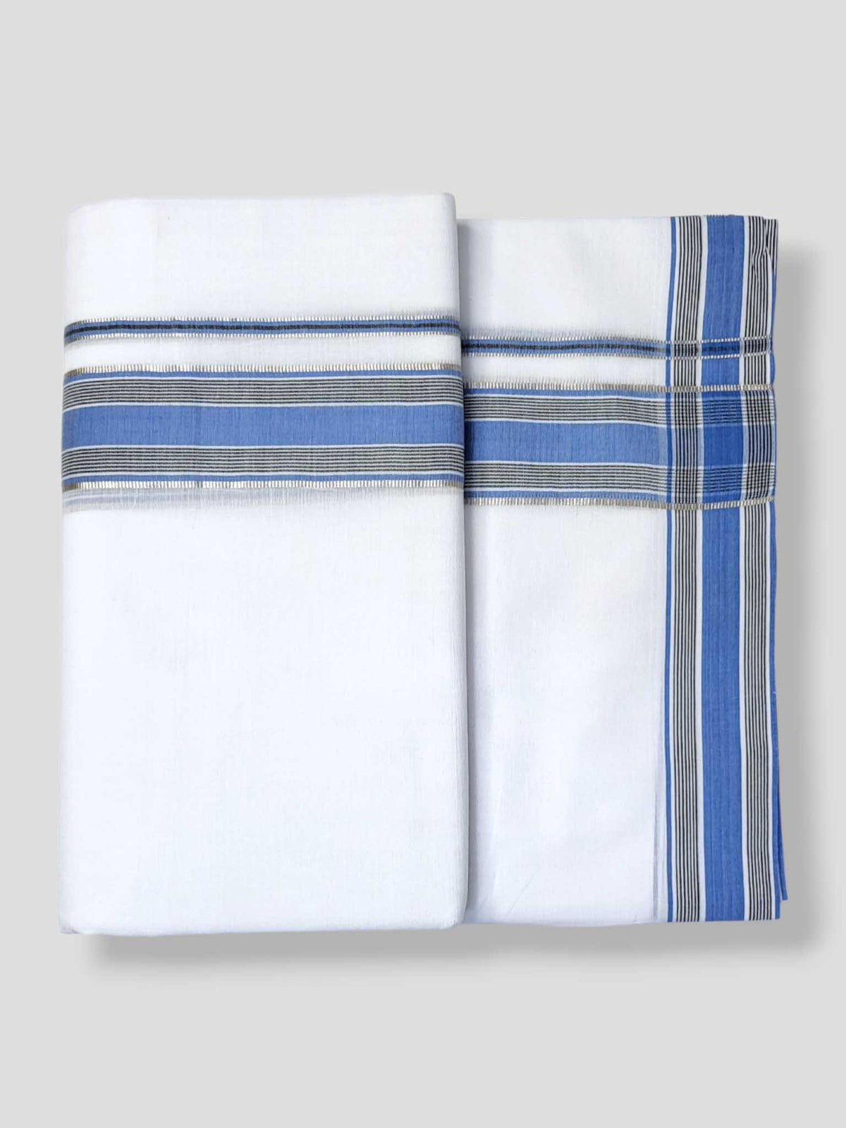 Pure White Cotton Men's Double Dhoti