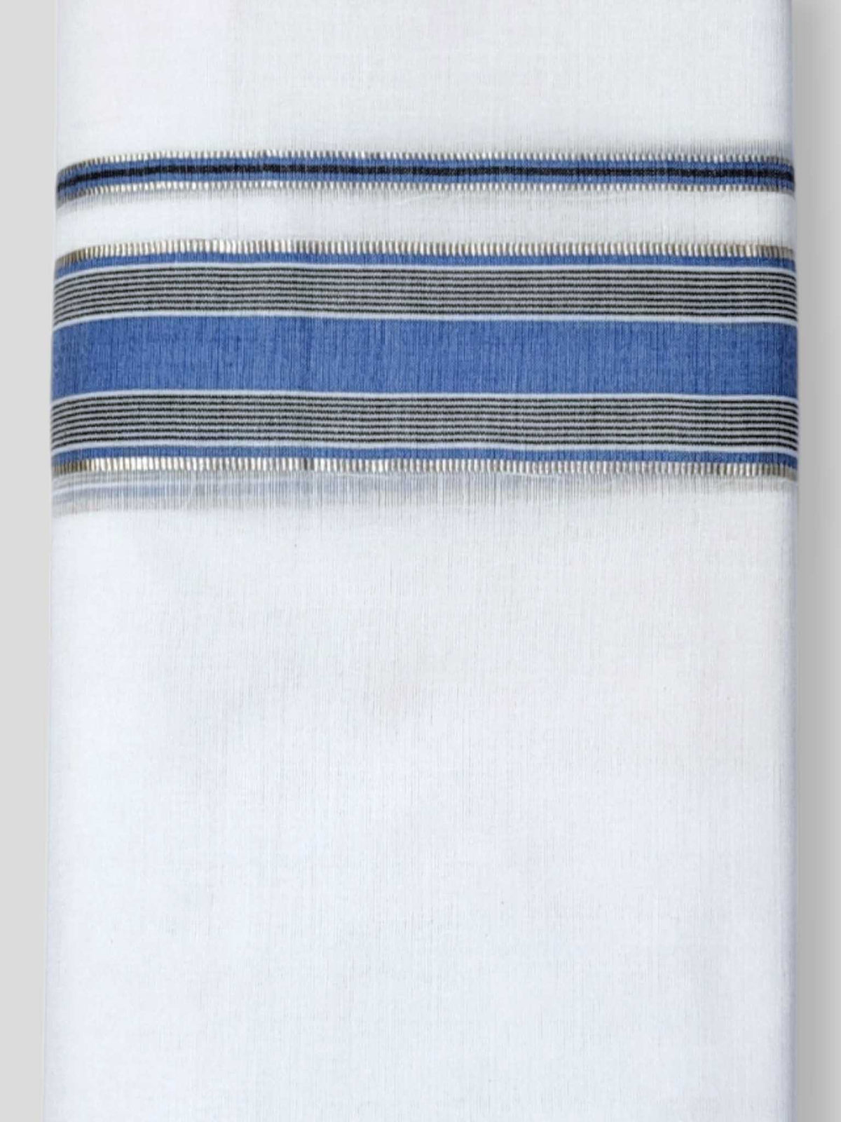Pure White Cotton Men's Double Dhoti