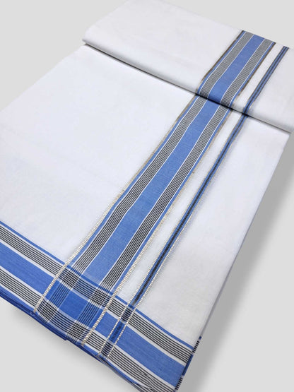 Pure White Cotton Men's Double Dhoti