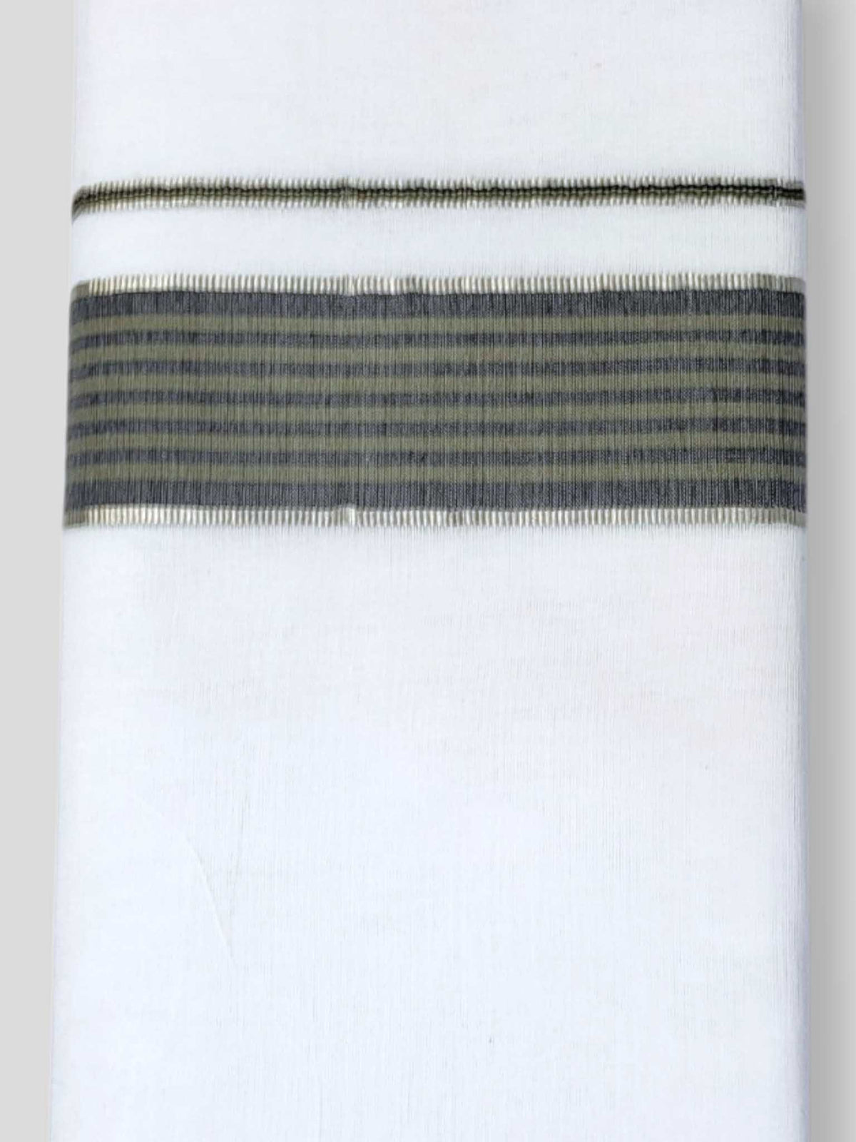 Pure White Cotton Men's Double Dhoti