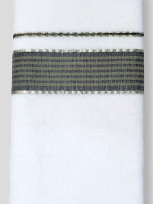 Pure White Cotton Men's Double Dhoti