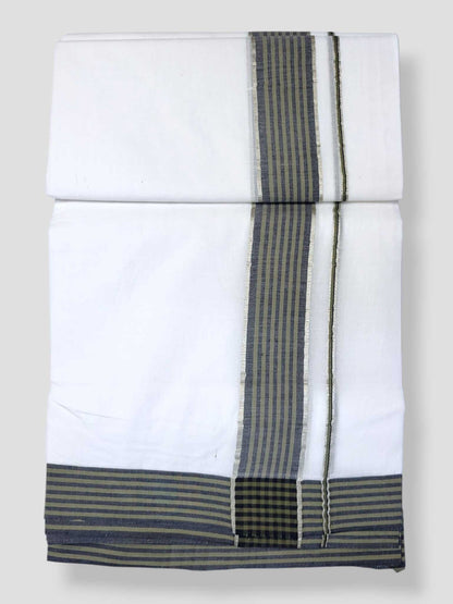 Pure White Cotton Men's Double Dhoti