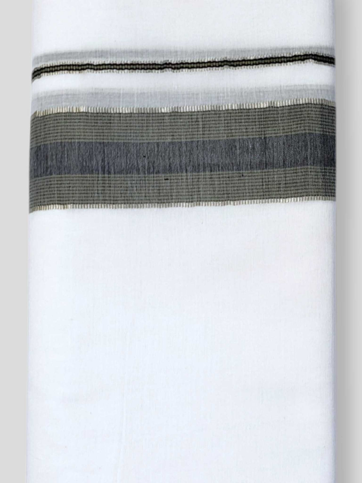 Pure White Cotton Men's Double Dhoti