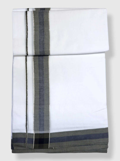 Pure White Cotton Men's Double Dhoti